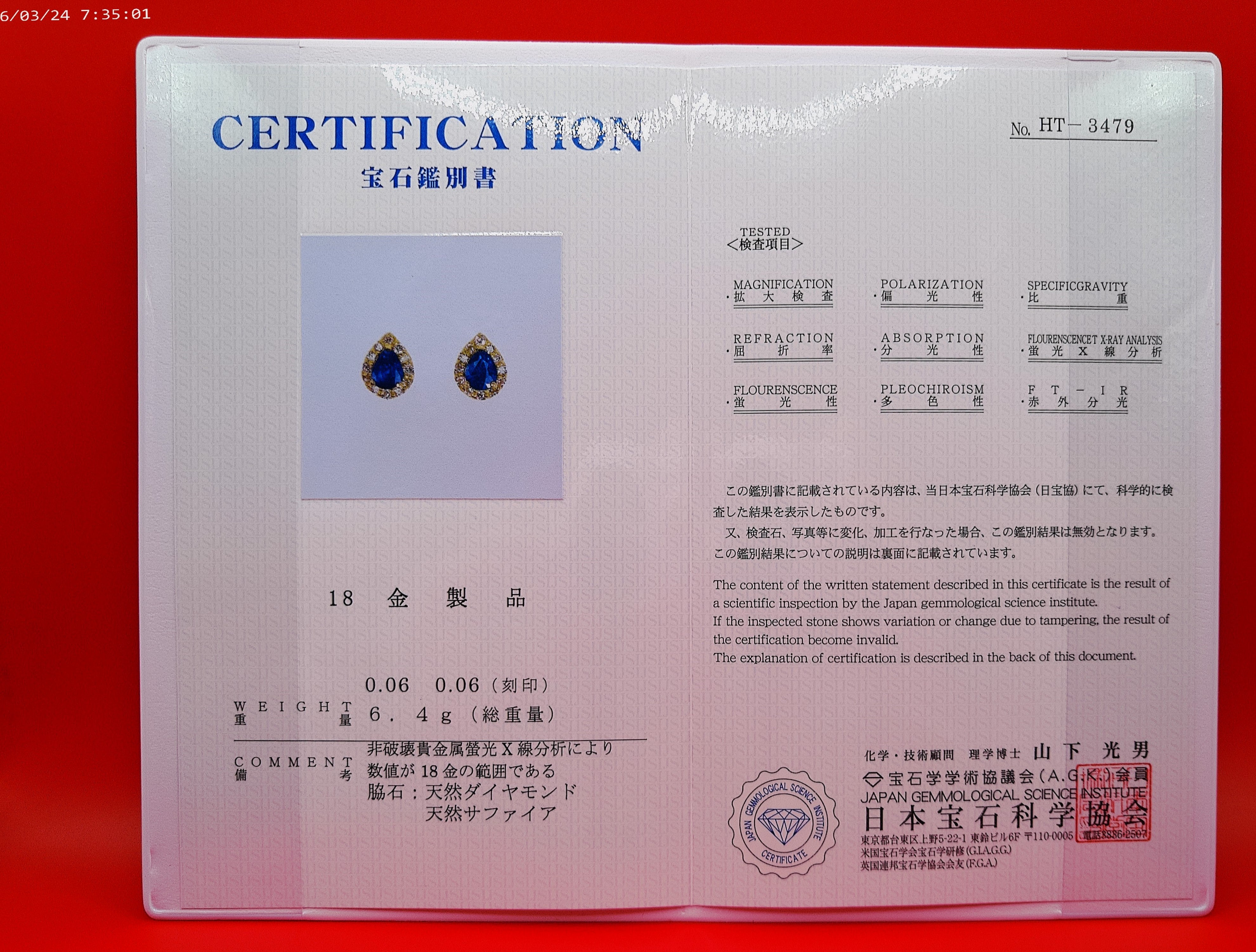 Pendientes de zafiro y diamantes | Piedra de nacimiento de septiembre, oro amarillo de 18 quilates